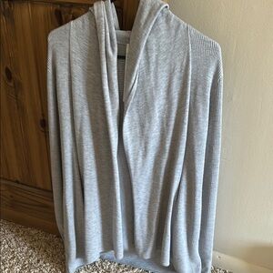 Cozy Gray Open Front Cardigan